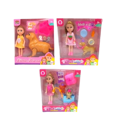 BONECA NINI LOVE C/ PETS